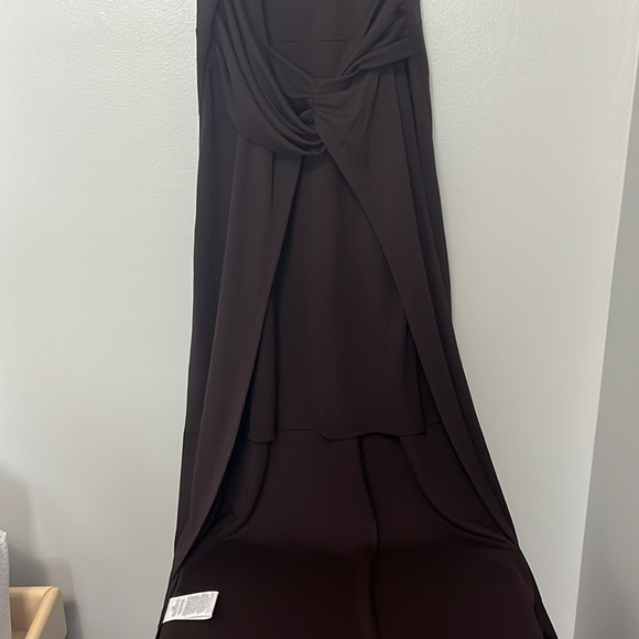 BCBGeneration twist front midi dress, Chocolate, Sz 10 NWT - Picture 3 of 11